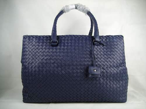 Bottega Veneta Lambskin Leather Handbag 1023 dark blue